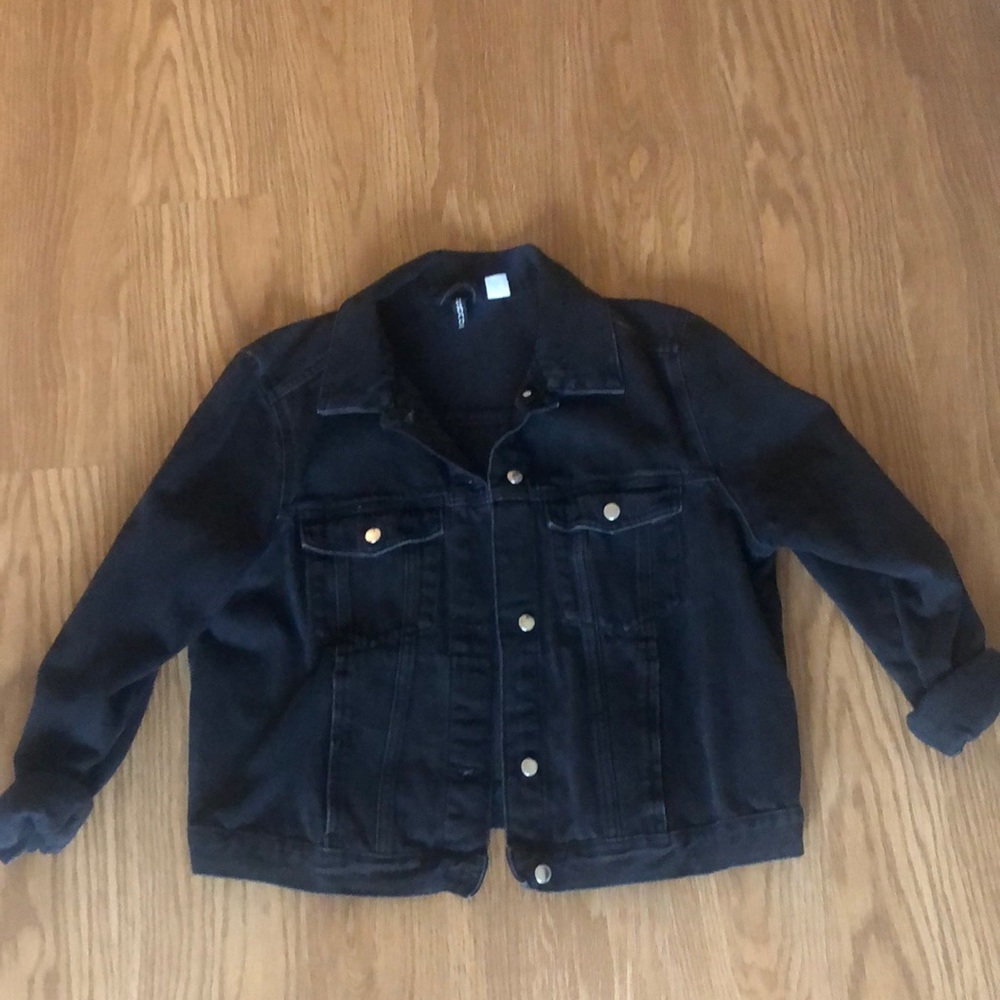 Black denim jacket